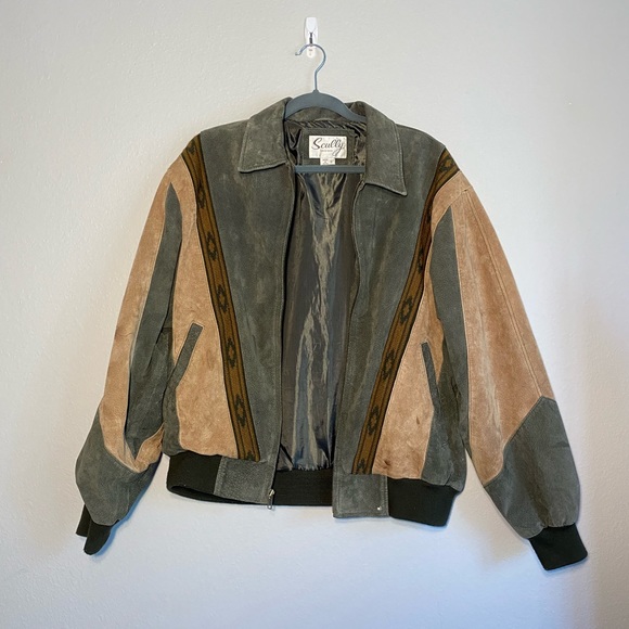 Vintage Scully Genuine Leather Aztec 
